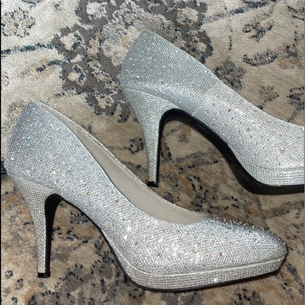 Silver Shiny Heels